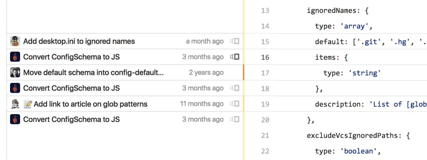 Improved blame/reblame view